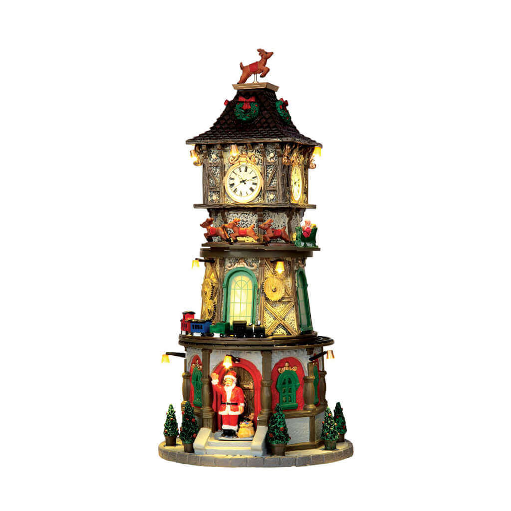 LEMAX Christmas Clock Tower, with 4.5V Adaptor  #45735